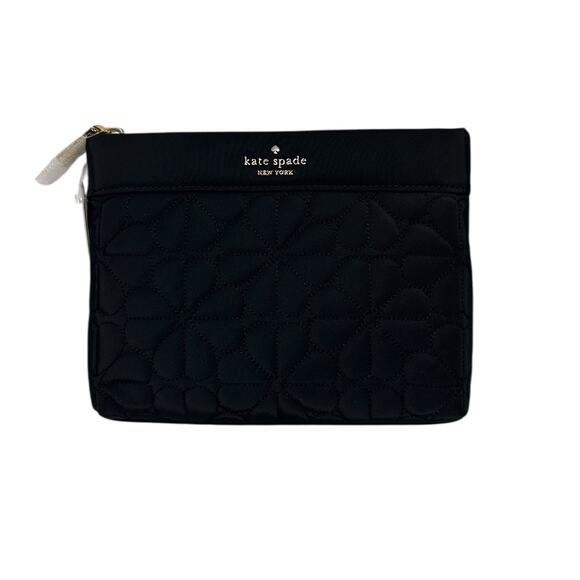 Kate Spade Spade Flower Quilted Cosmetic Pouch Black